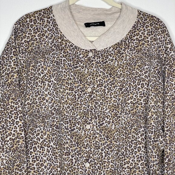 Torrid‎ Leopard Print Snap Button Bomber Jacket - Picture 2 of 5